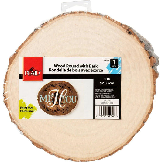 Bark Wood Round 9"