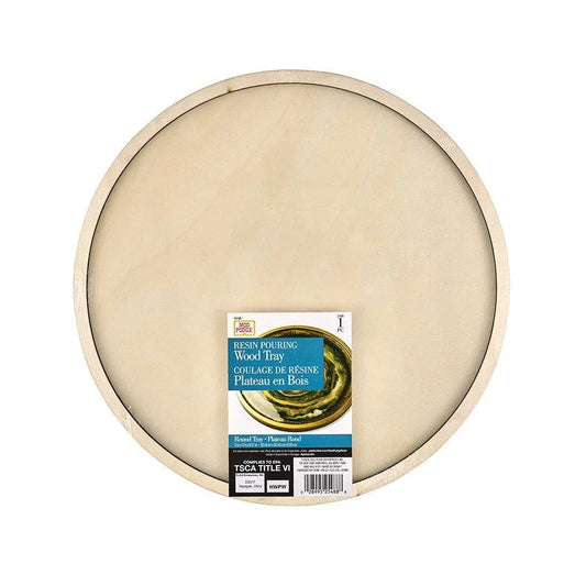 Round Wood Tray - 12"