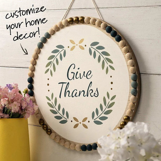 Wood Circle with Beaded Edge - 15.625"